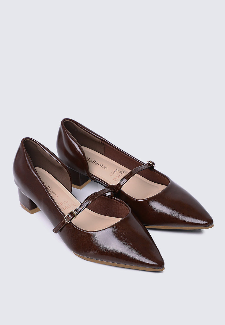 Catherine Ultra WideFit Comfy Heels In Espresso