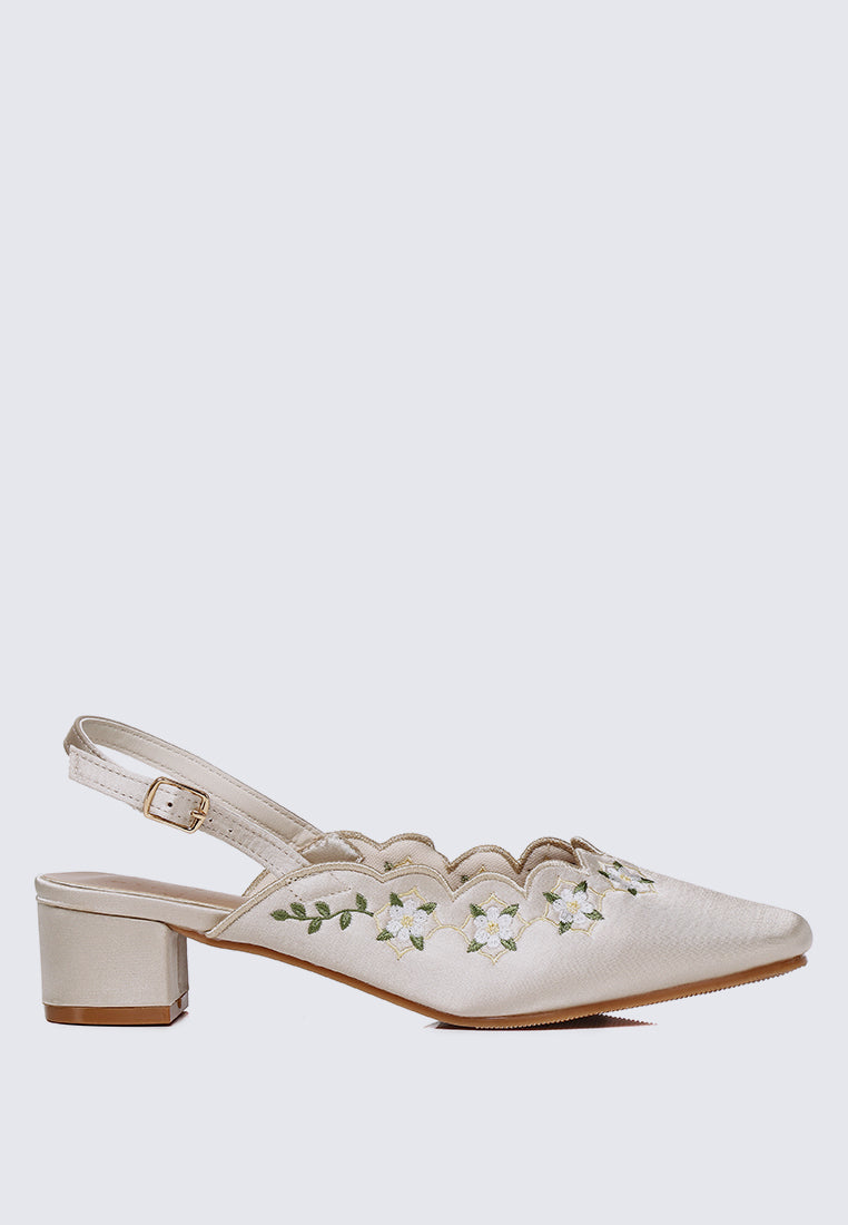 Anastasia Comfy Heels In Champagne