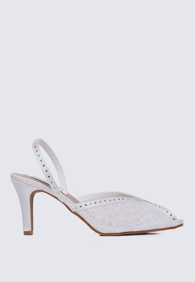 Alora Comfy Heels In White