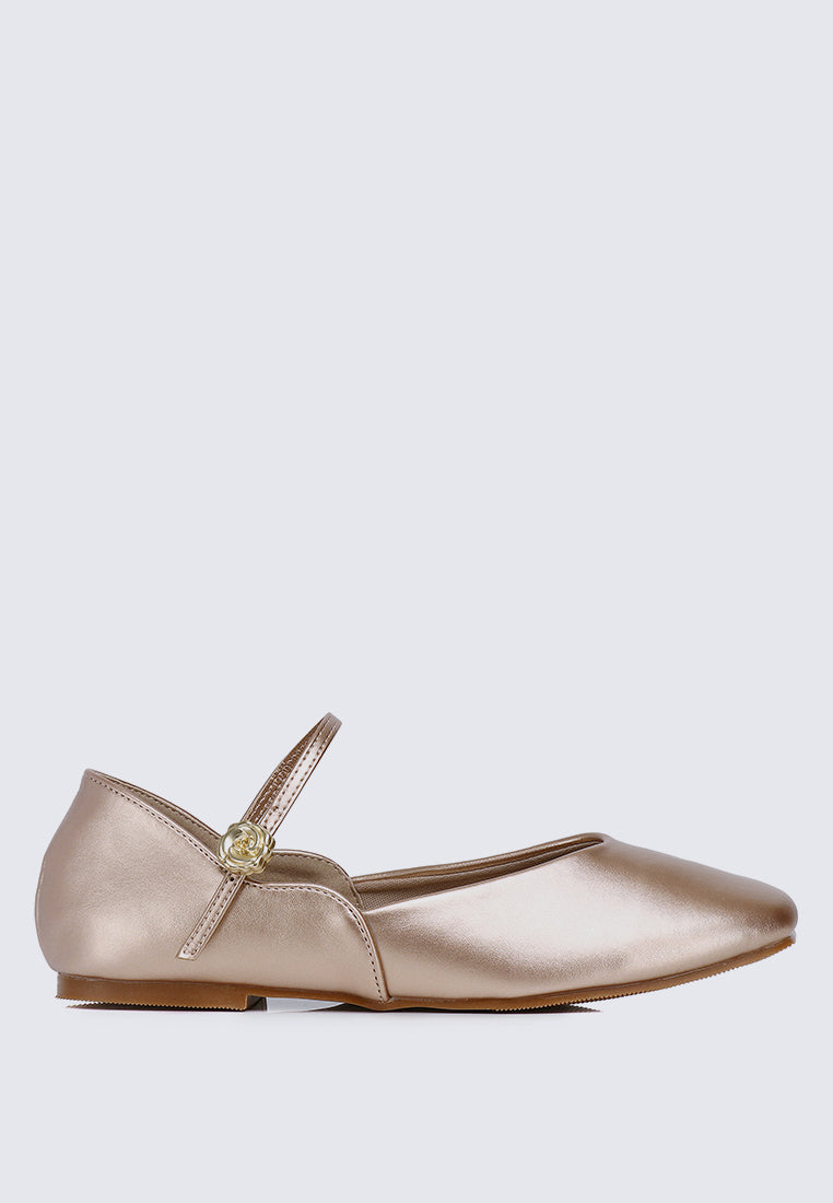 Pétale De Rose Comfy Ballerina In Rose Gold