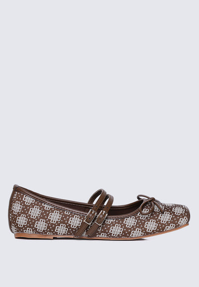 Zahra Comfy Ballerina In Espresso