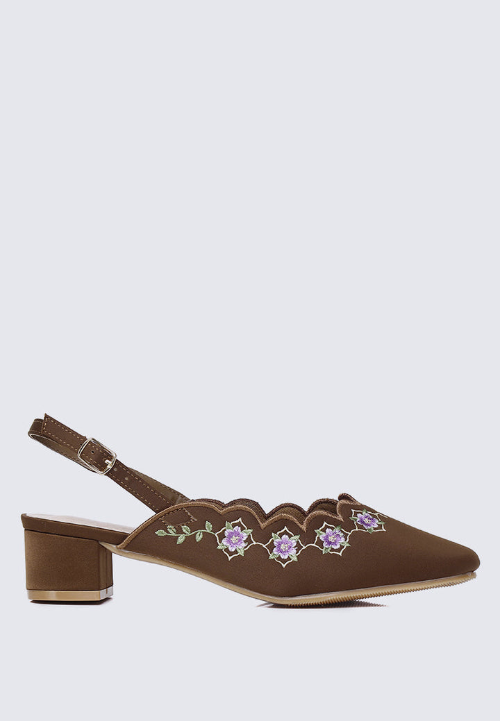 Anastasia Comfy Heels In Coffee