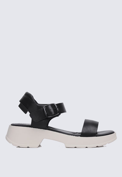 Go Walk Comfy Sandals In Black