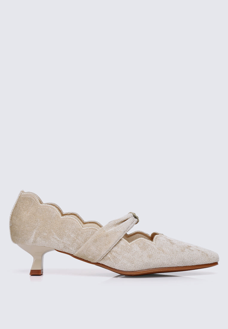 Sarah Comfy Heels In Beige