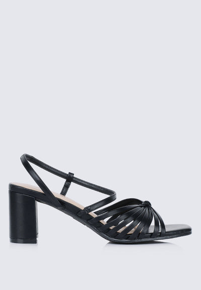 Alma Comfy Heels In Black
