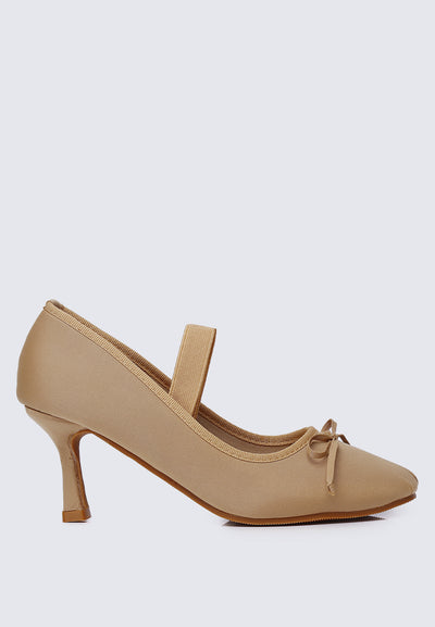 Eleanor Comfy Heels In Nude