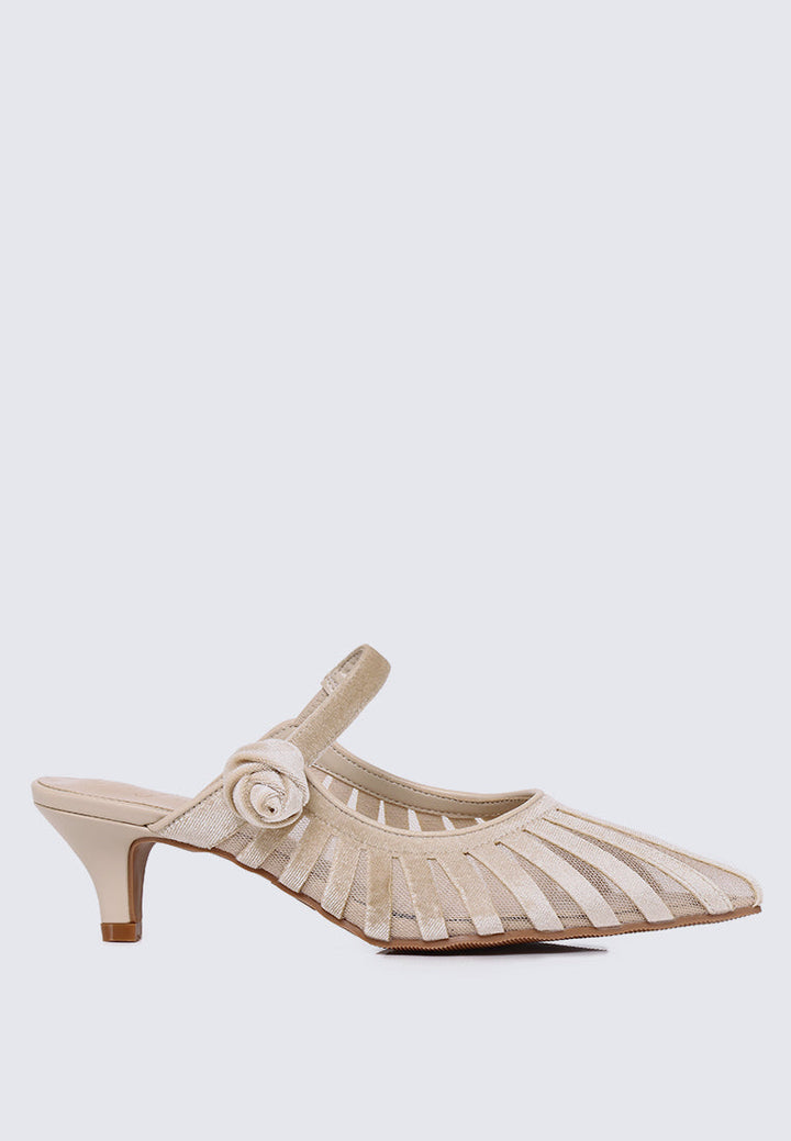 Fioren Comfy Heels In Champagne