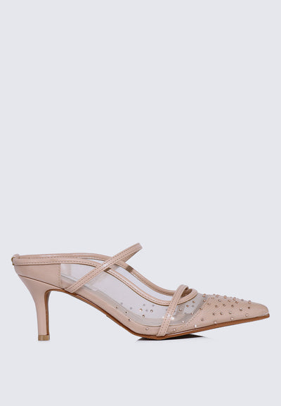 Natasha Comfy Heels In Nude