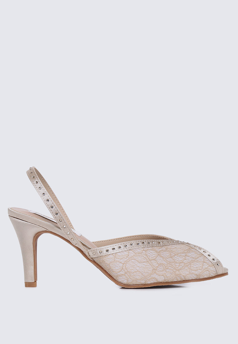 Alora Comfy Heels In Taupe