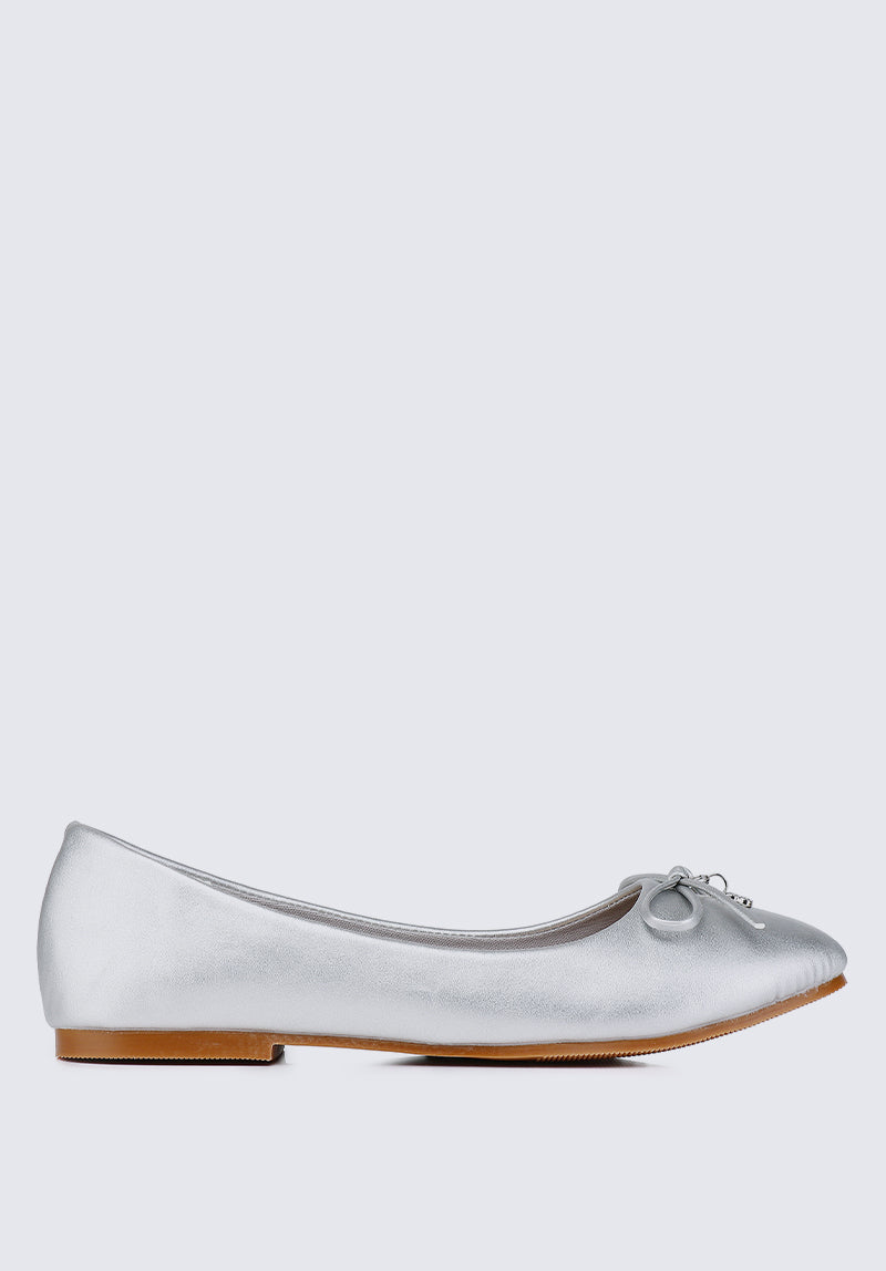 Briony Comfy Ballerina In Silver
