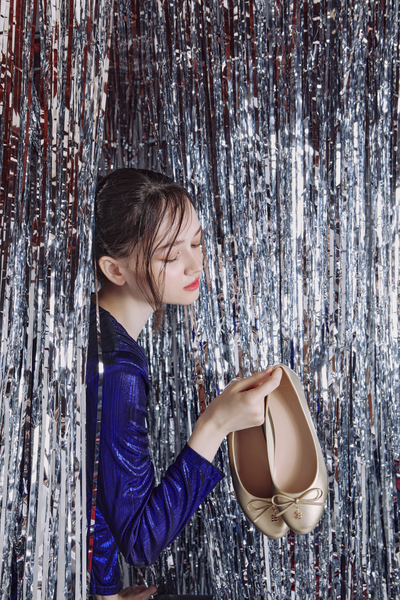 Briony Comfy Ballerina In Gold