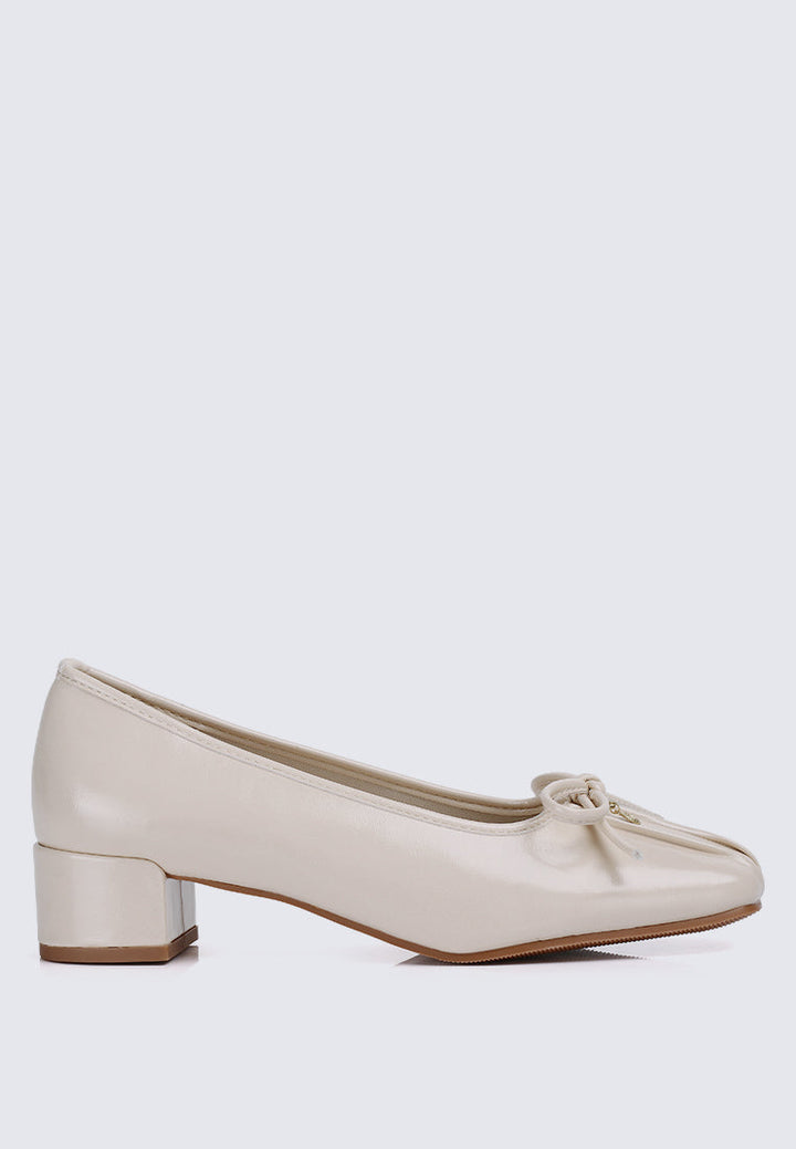 Estelle Comfy Heels In Beige