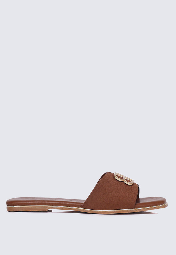 Toffee Comfy Sandals In Brown