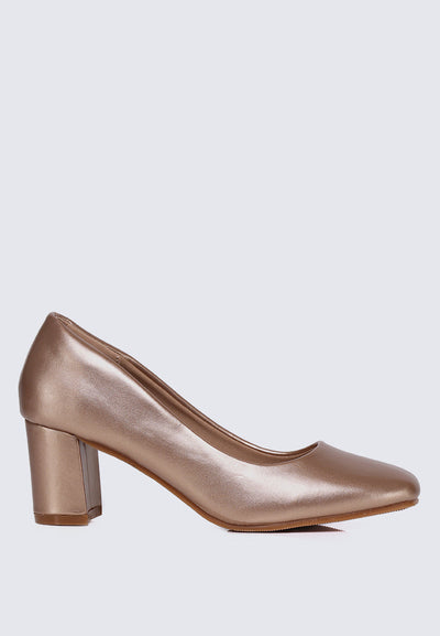 Pauline Comfy Heels In Rose Gold