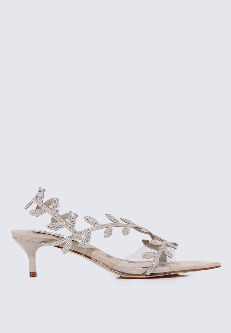 Elysian Comfy Heels In Beige