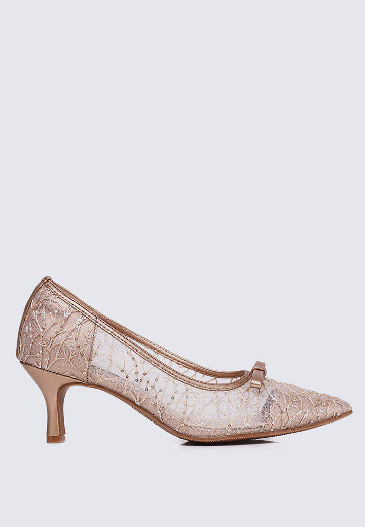 Bellisse Comfy Heels In Rose Gold