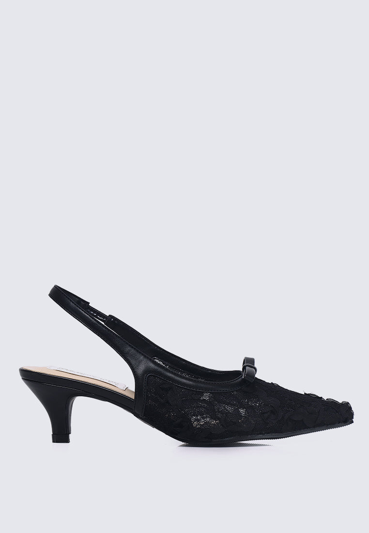Cyanelle Comfy Heels In Black