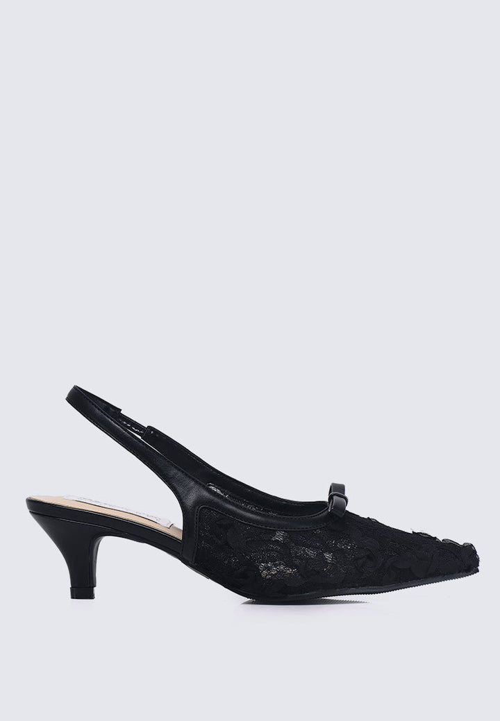 Cyanelle Comfy Heels In Black