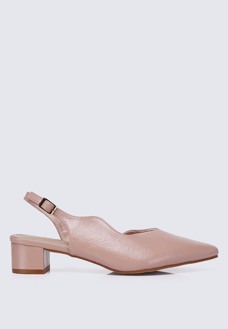 Linnea Ultra WideFit Comfy Heels In Nude Pink