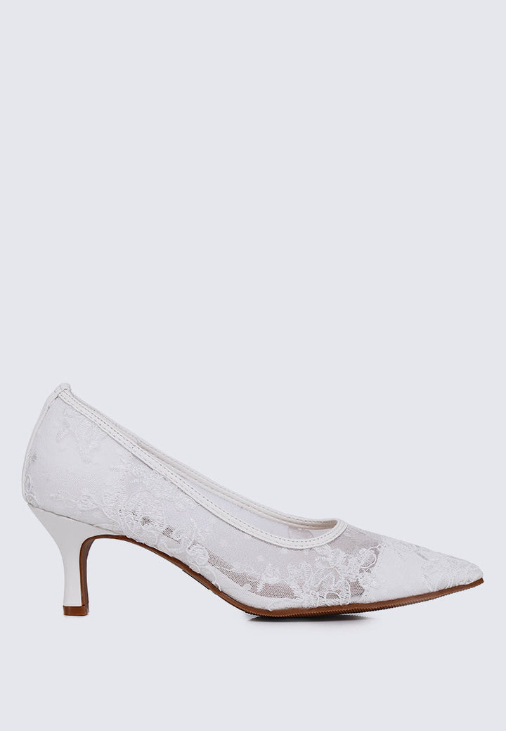 Sylvara Comfy Heels In In White