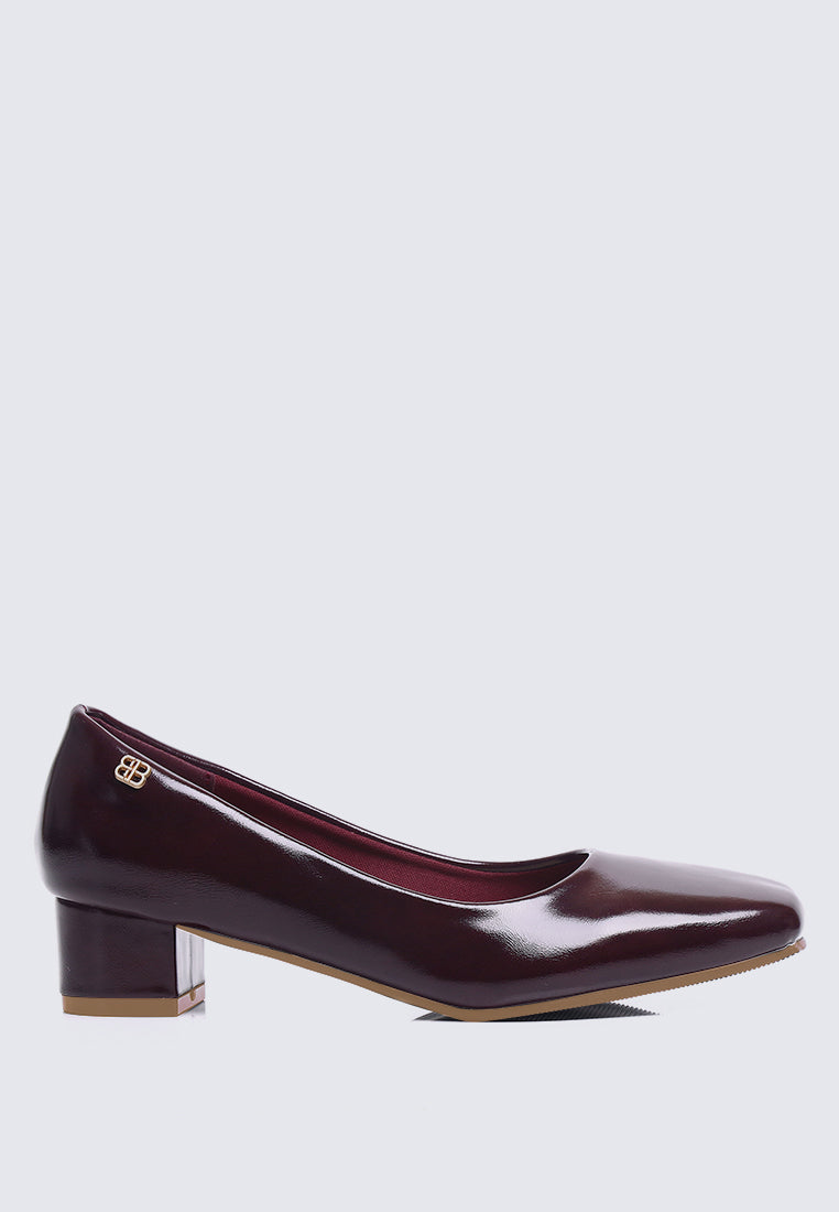 Lucy Ultra WideFit Comfy Heels In Maroon