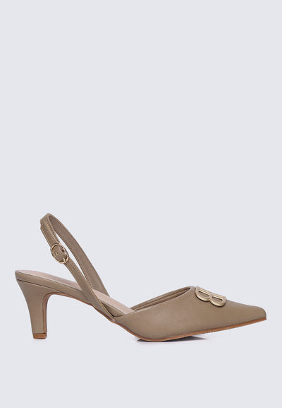 Portia Comfy Heels In Tan