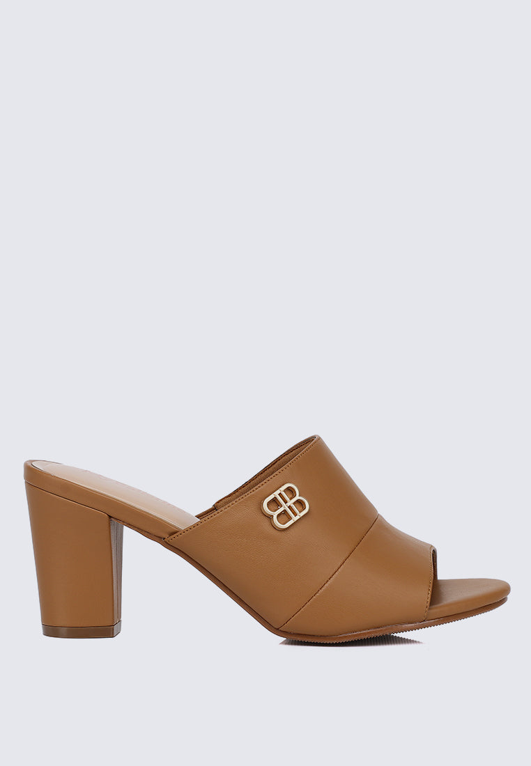 Sara Comfy Heels In Brown