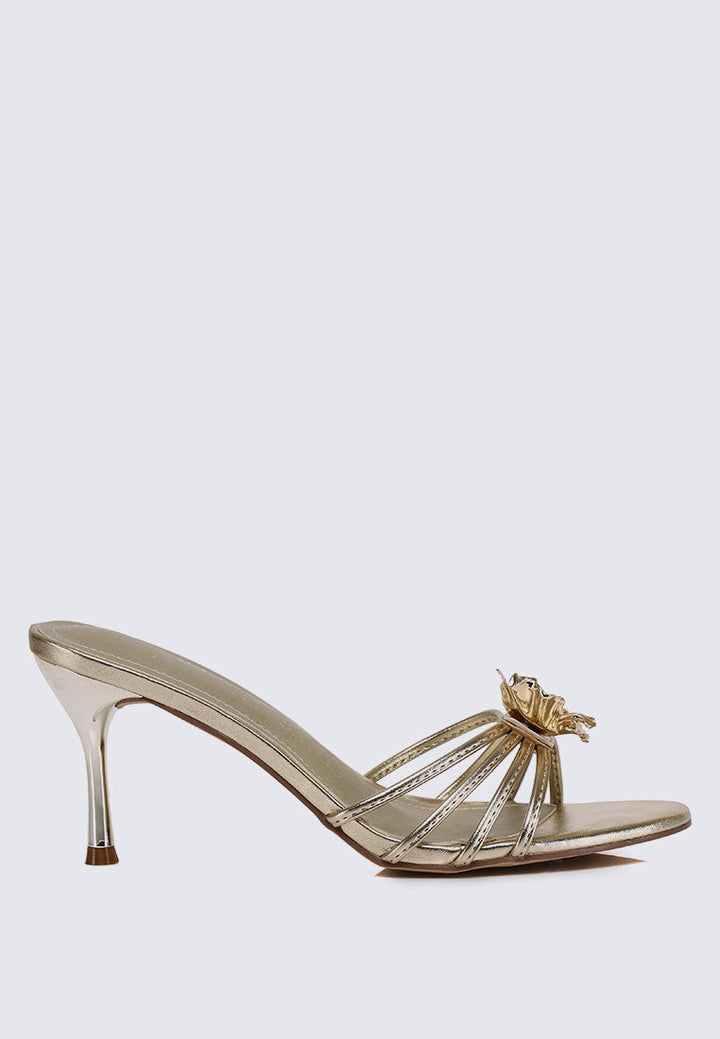 Eternal Blossom Comfy Heels In In Gold