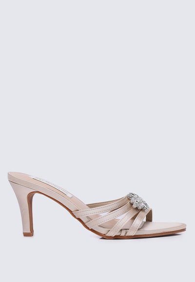 Denese Comfy Heels In Almond