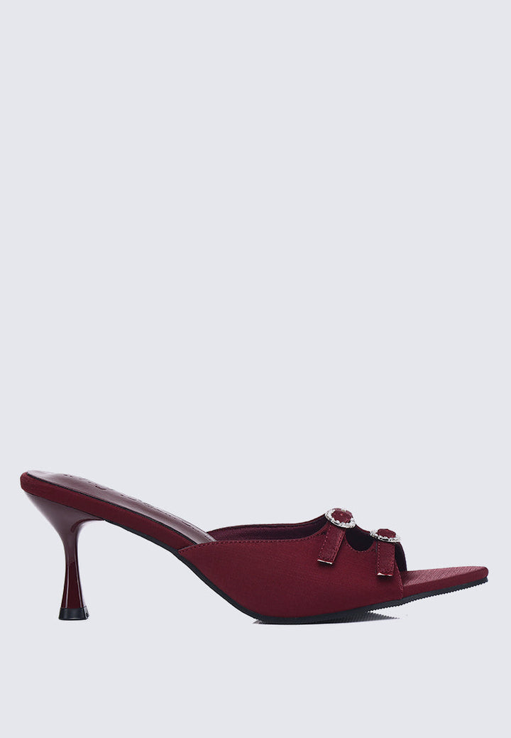 Vivara Comfy Heels In Maroon
