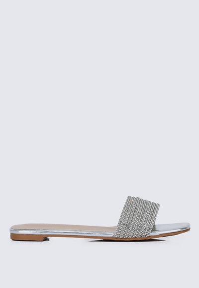Luz Comfy Sandals In Silver
