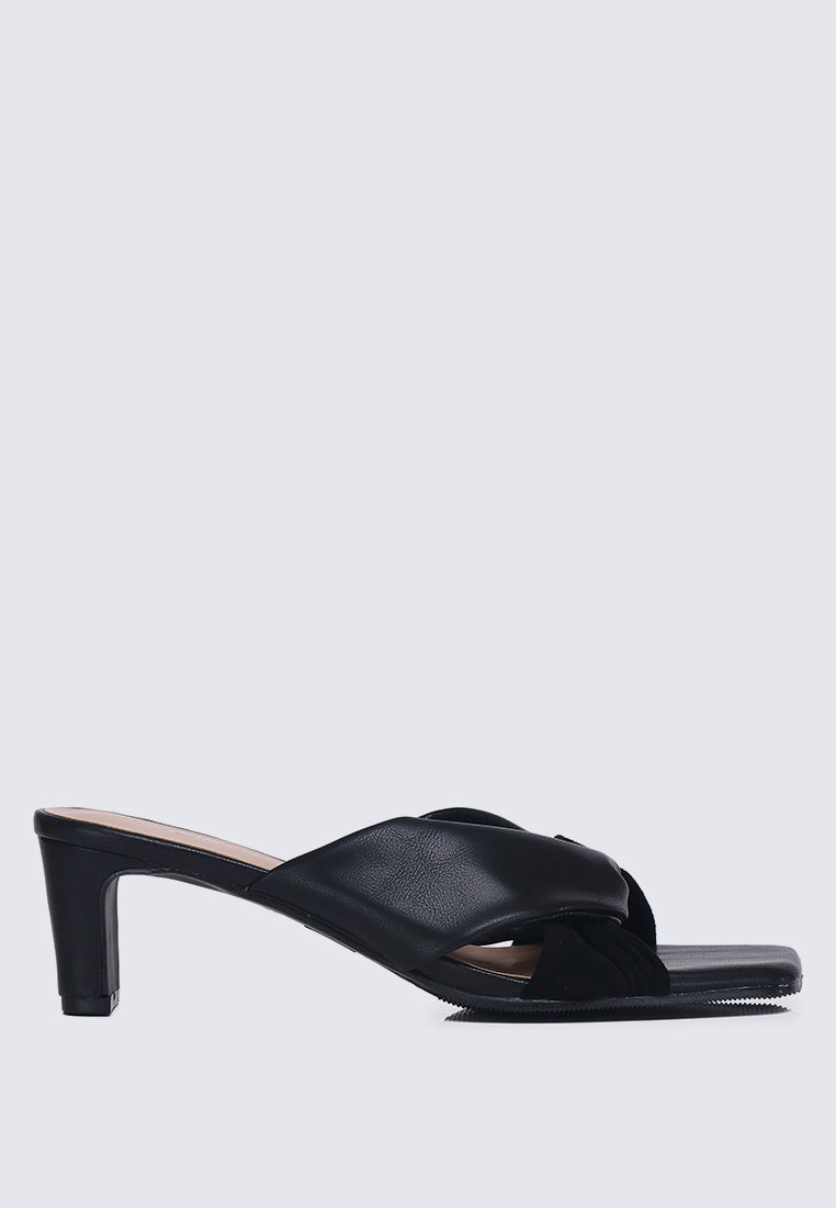 Tiramisu Comfy Heels In Black