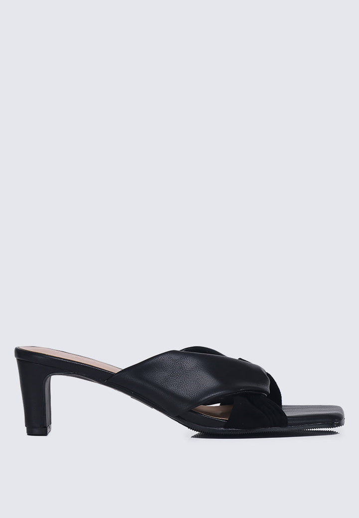 Tiramisu Comfy Heels In Black