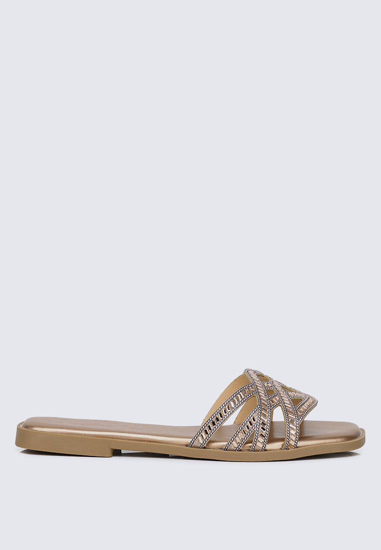 Rora Comfy Sandals In Rose Gold