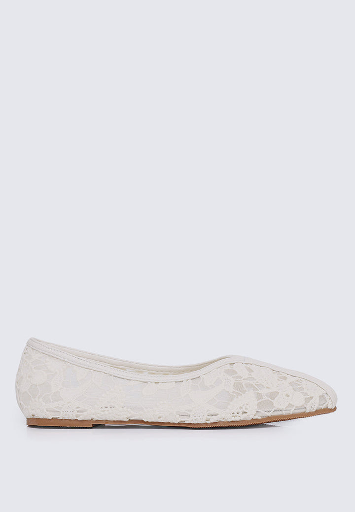 Peony Comfy Ballerina In Beige