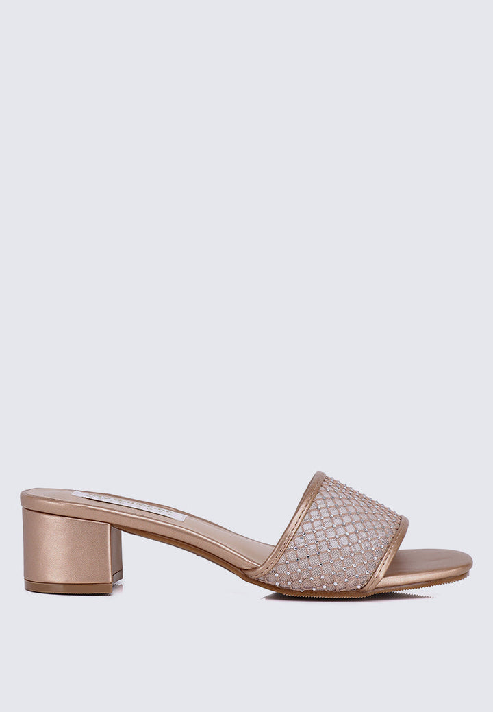 Ayla Comfy Heels In Champagne