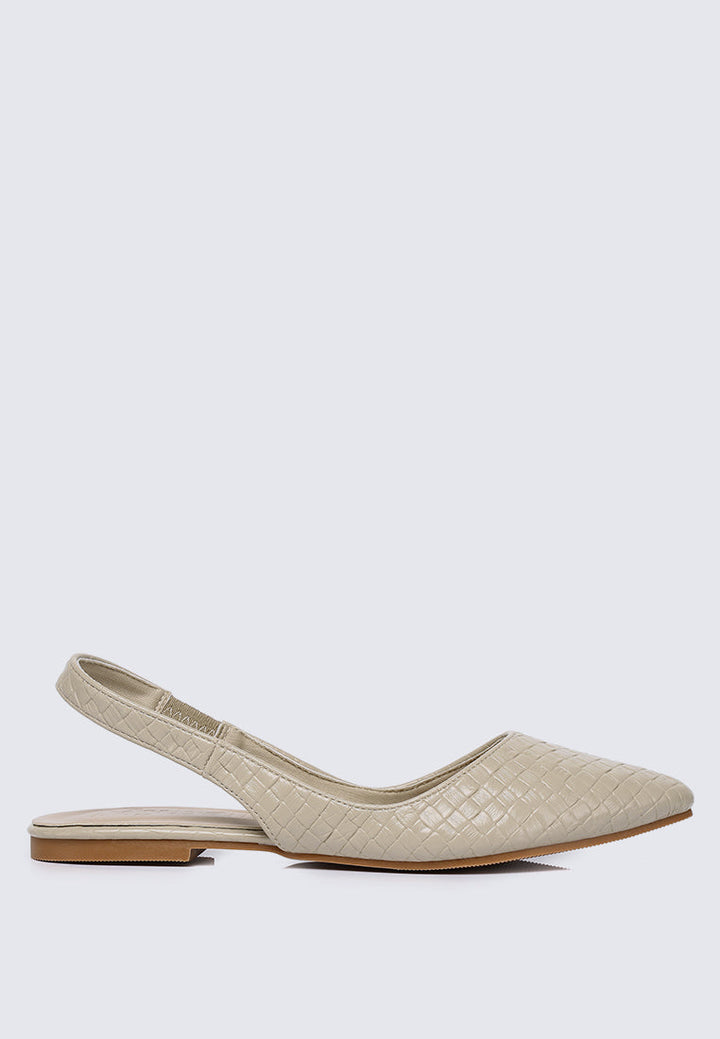 Kate Woven Comfy Ballerina In Almond