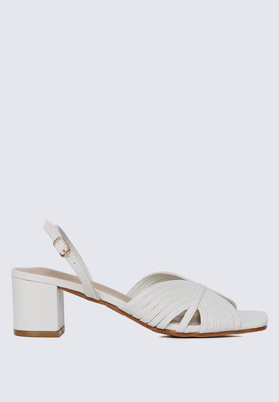 Gia Comfy Heels In Off White