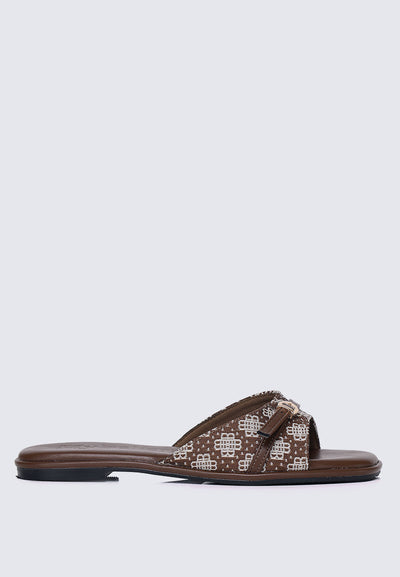 Syira Comfy Sandals In Espresso