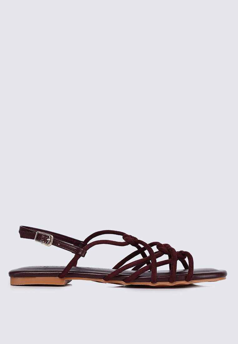 Naomi Comfy Sandals In Burgundy