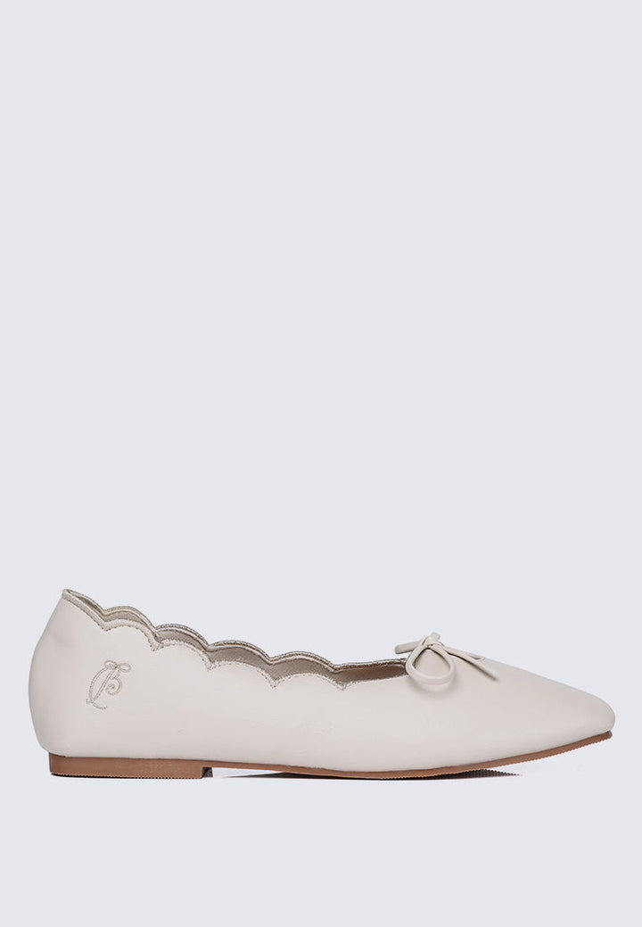 Clarimond Comfy Ballerina In Beige