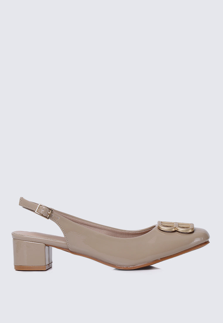 Priya Comfy Heels in Almond
