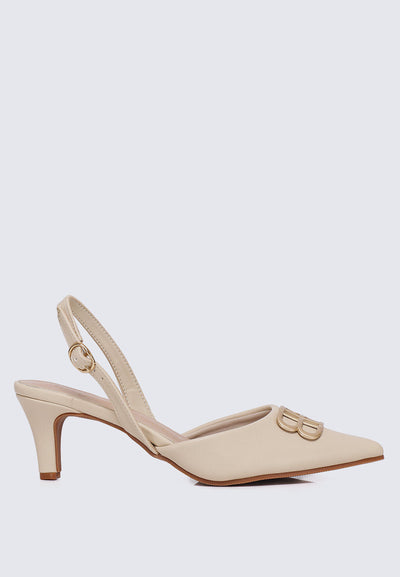 Portia Comfy Heels In Beige