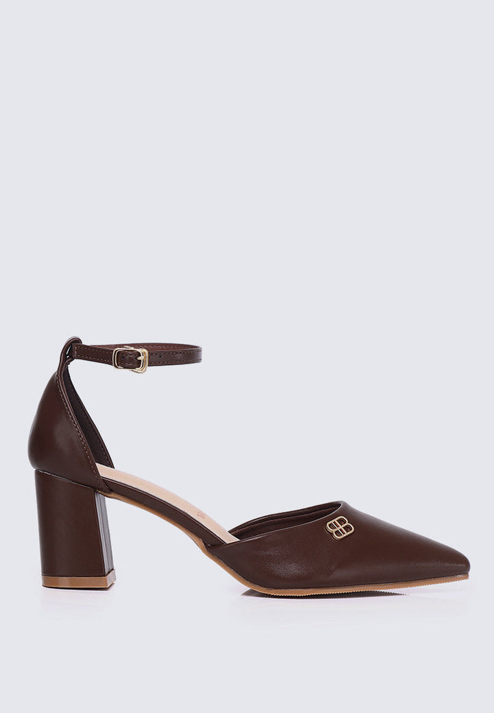 Mandy WideFit Comfy Heels In Espresso