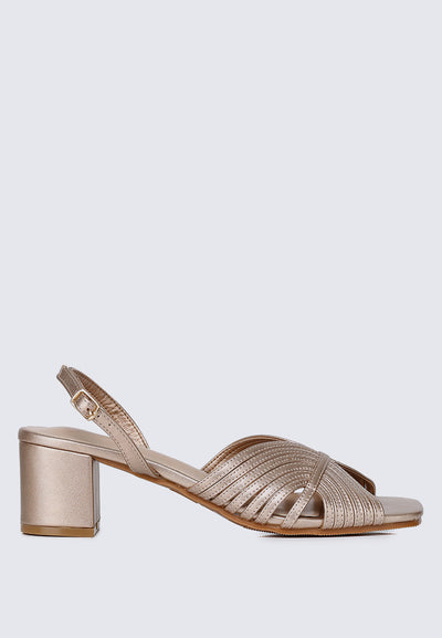 Gia Comfy Heels In Rose Gold