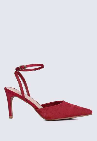 Lilian Comfy Heels In Maroon