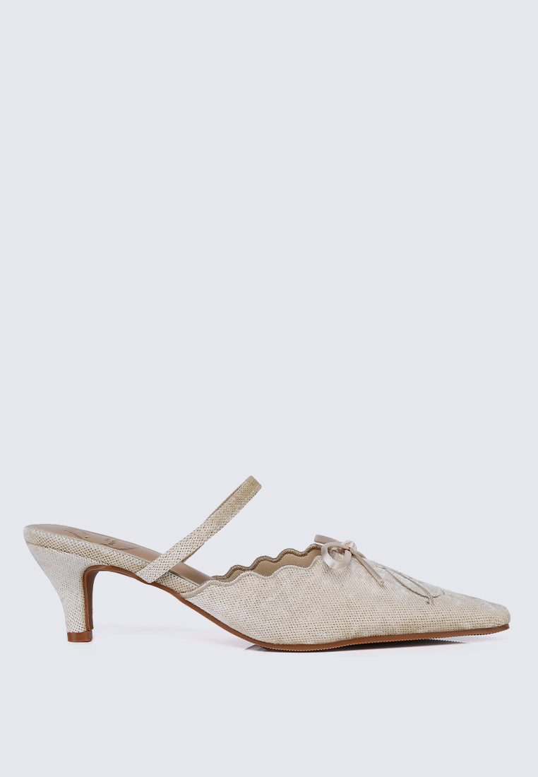 Lisbeth Comfy Heels In Beige