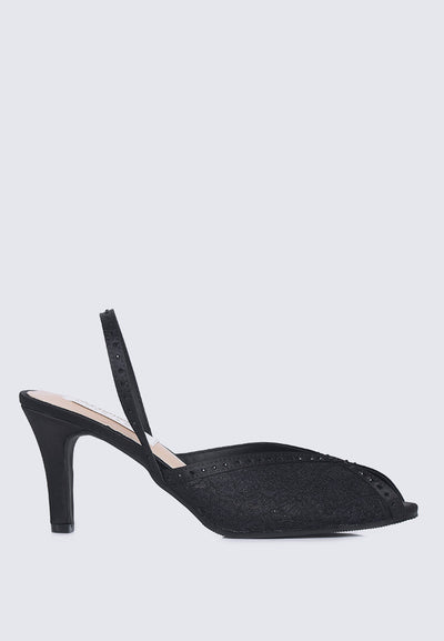 Alora Comfy Heels In Black