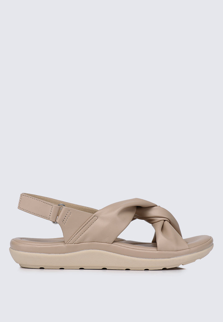 Easy Step Comfy Sandals In Almond