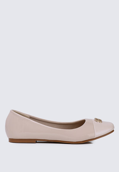 Albee WideFit Comfy Ballerina  In Nude